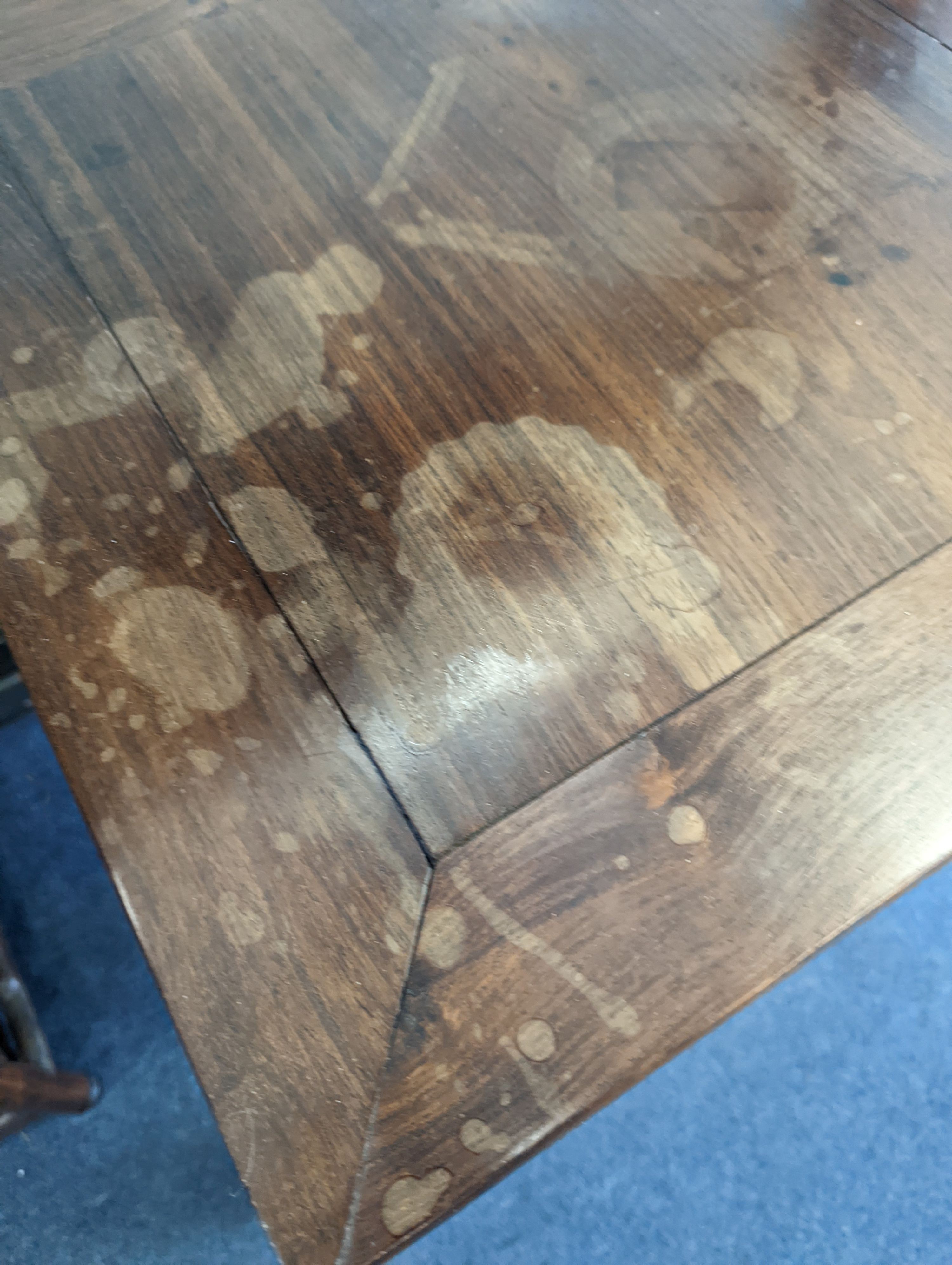 A pair of Chinese hardwood square top tables, 48cm, height 51cm